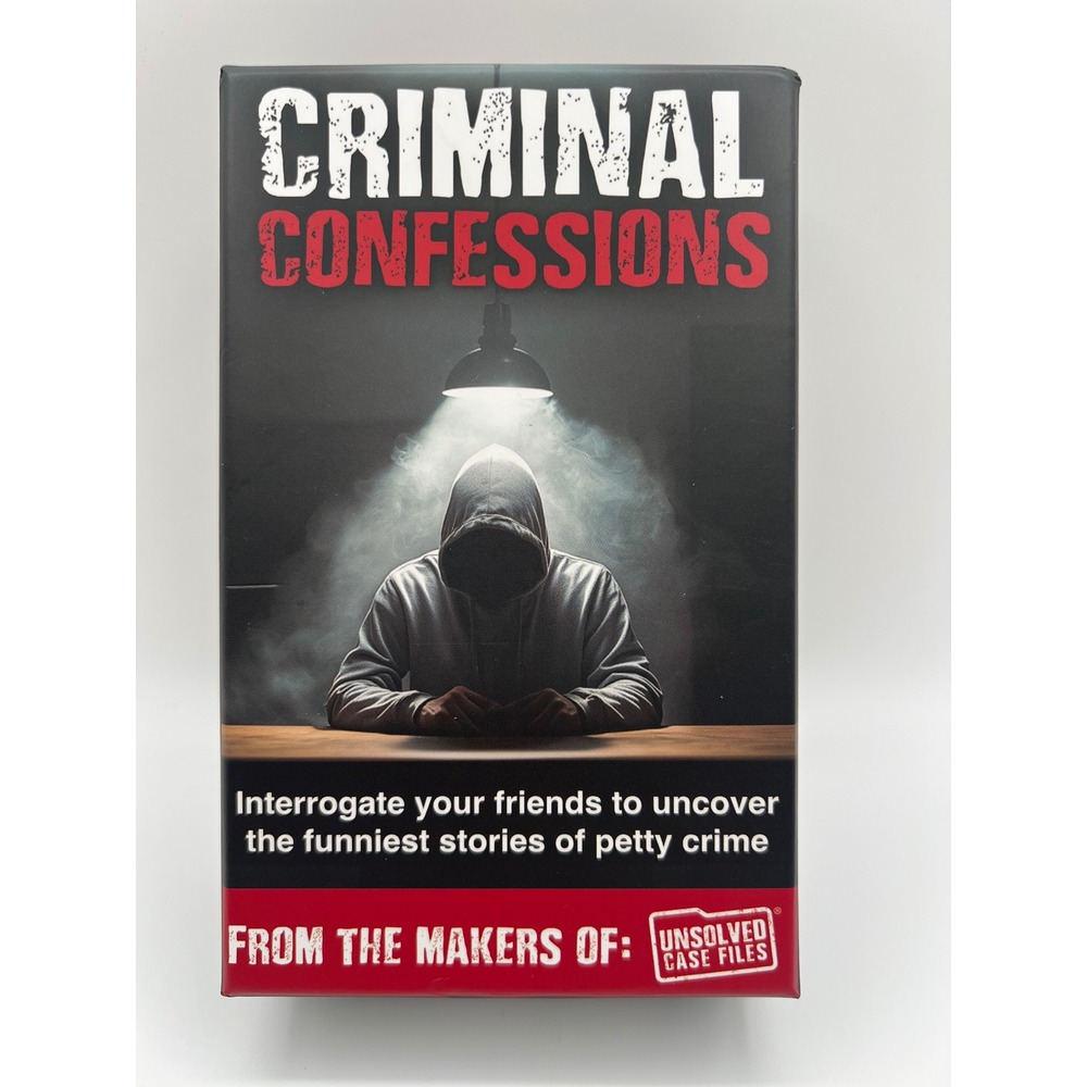Criminal Confessions Card Game Unsolved Case Files Party Game 2-10 Players